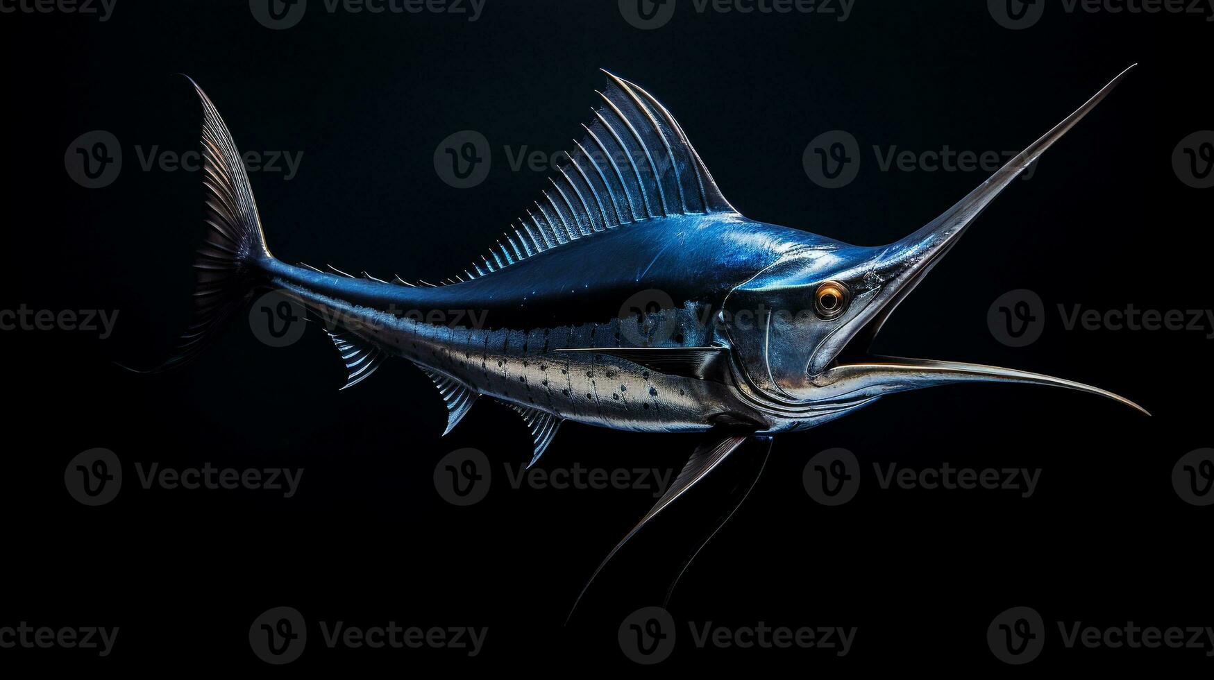 Wildlife photography of Photo of Swordfish. Generative AI