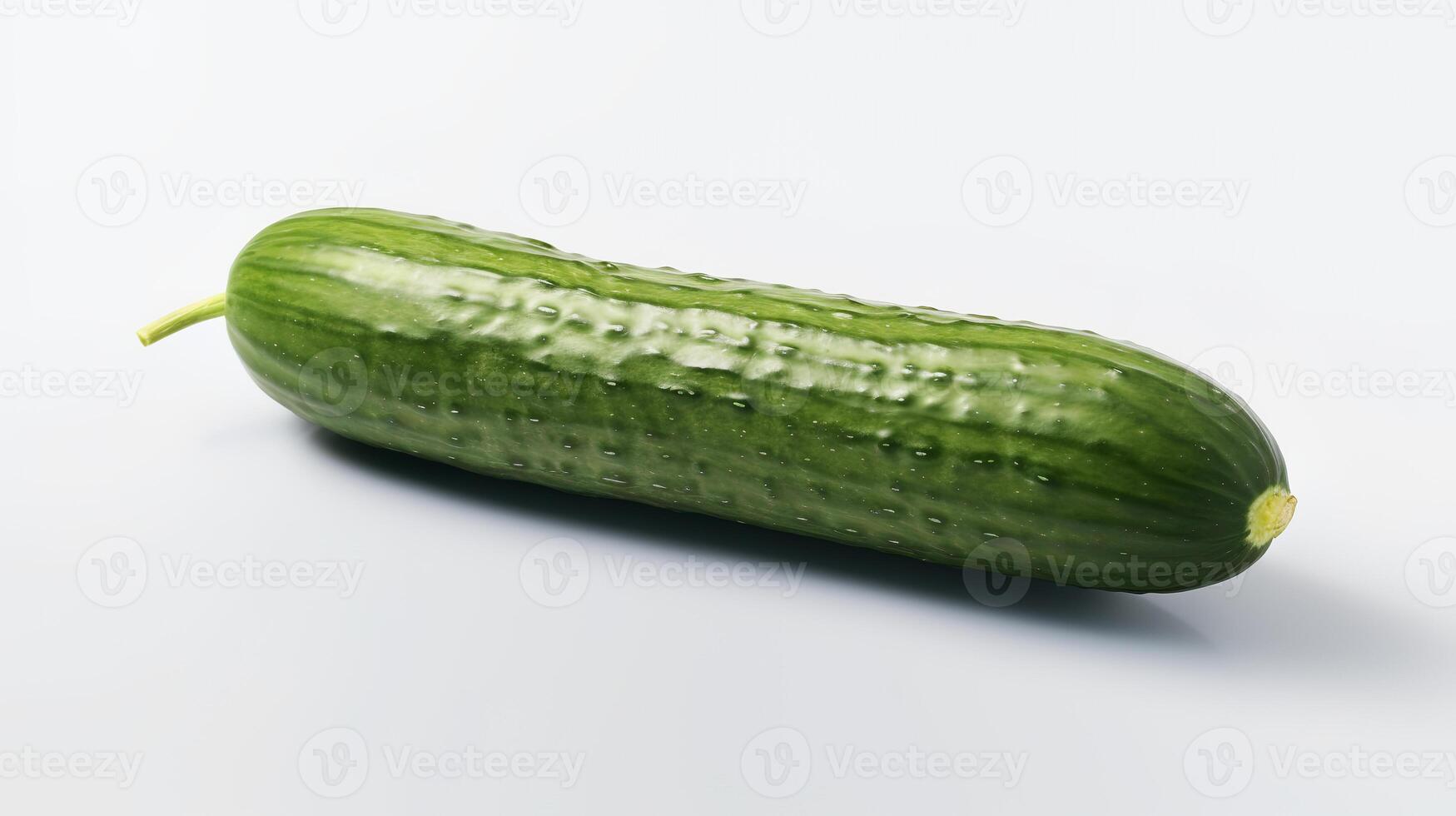 Photo of Cucumbers isolated on white background.