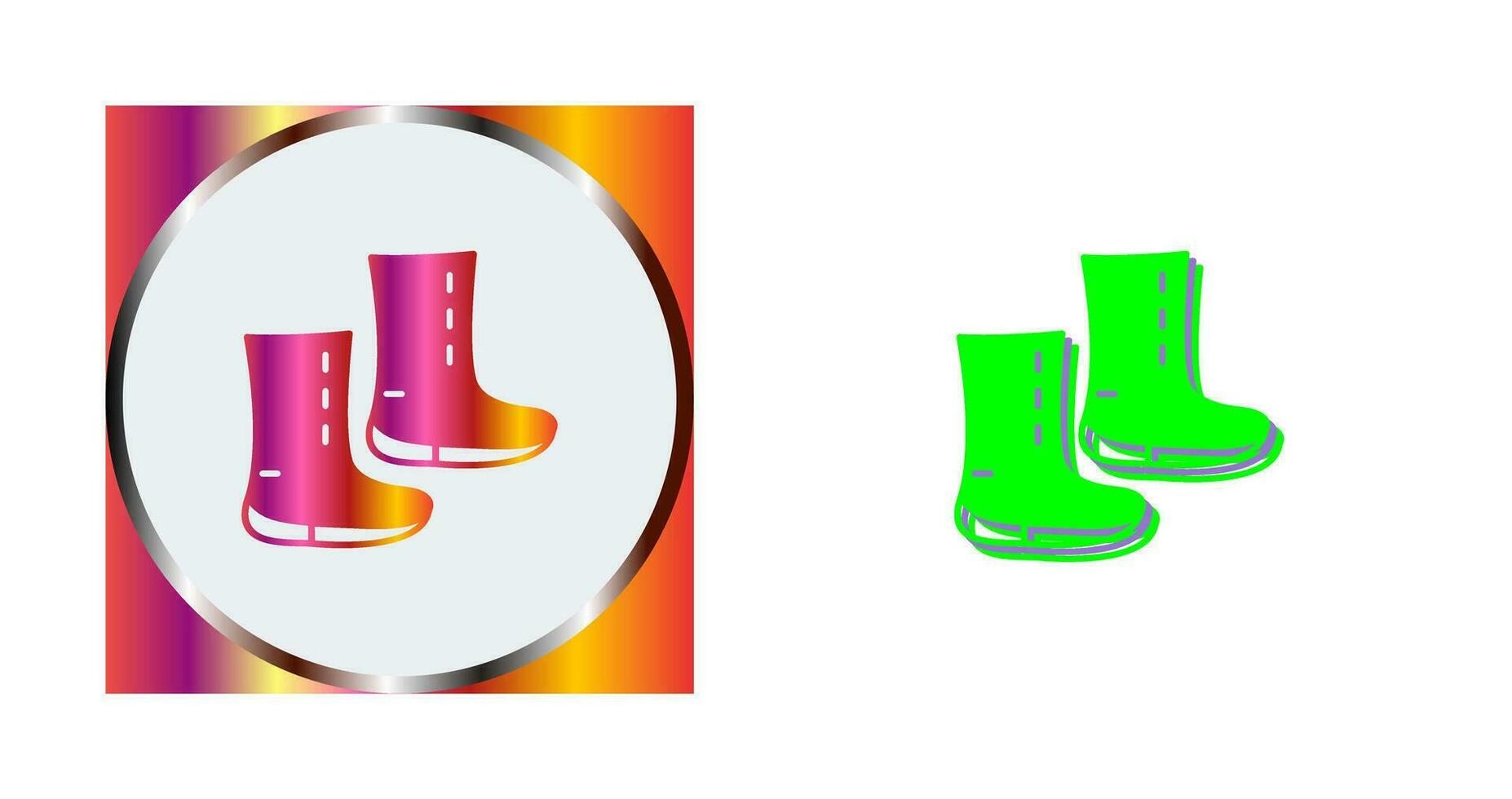 icono de vector de botas únicas