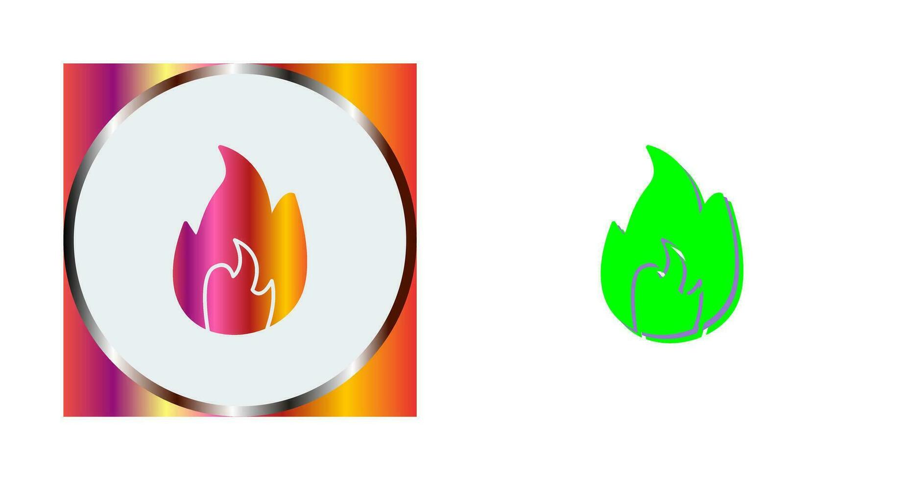 Unique Flame Vector Icon