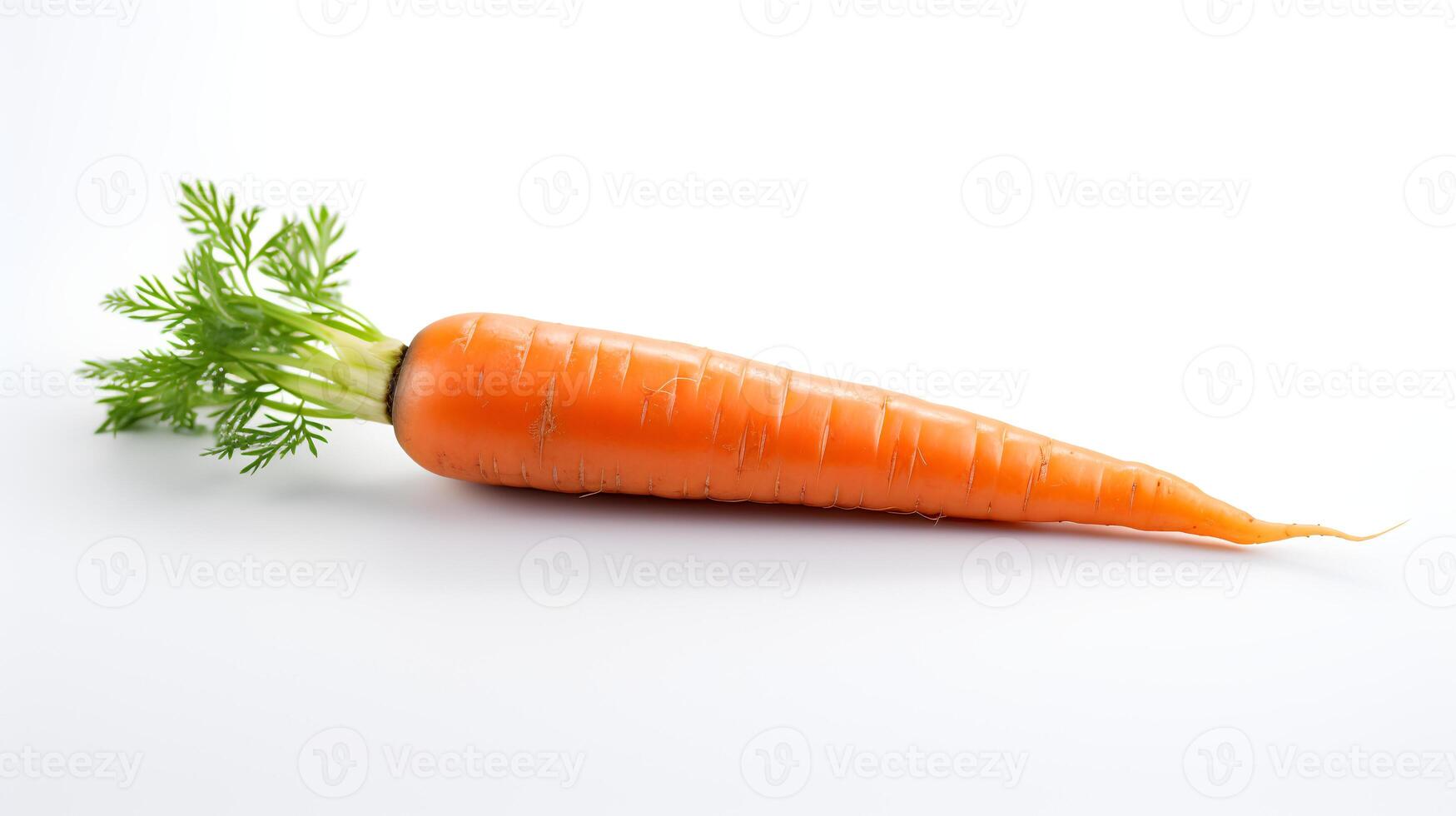 Photo of Carrot isolated on white background. generative ai