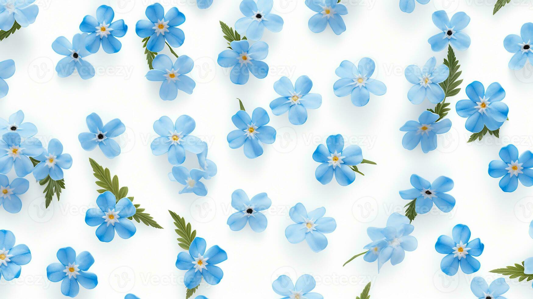 Forget-Me-Not flower patterned background. Flower texture background. Generative AI photo