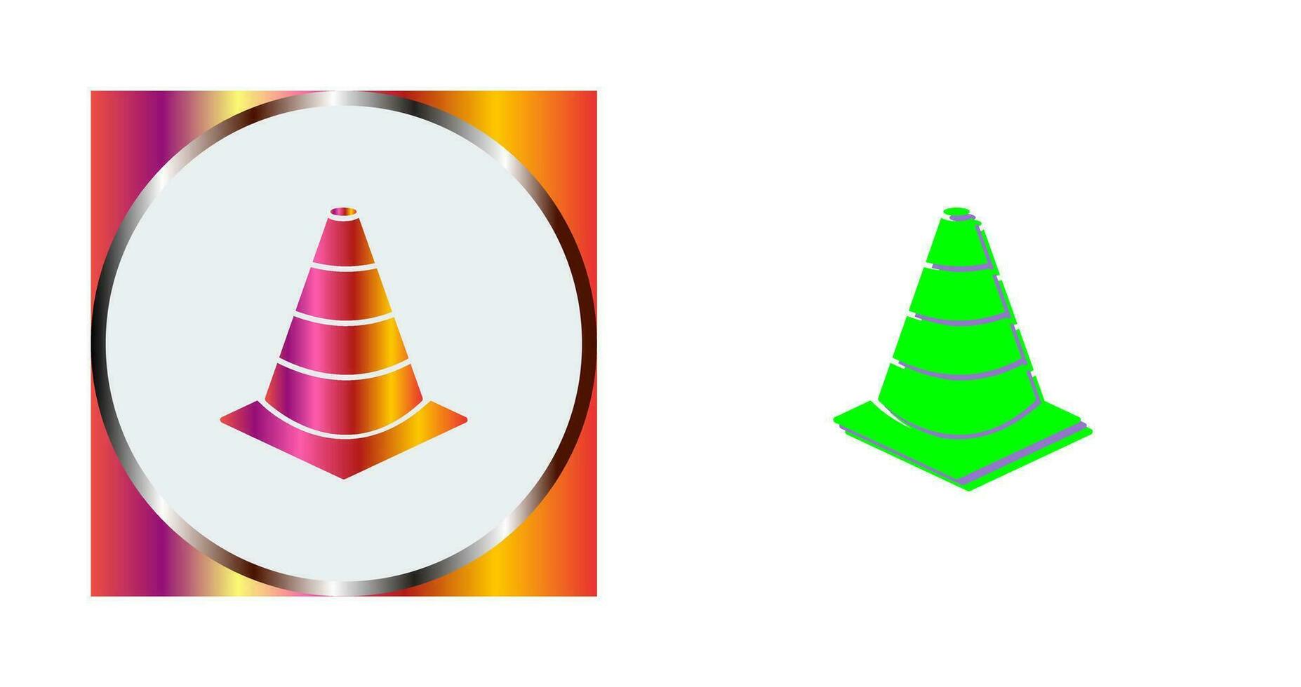 Unique Cone Vector Icon