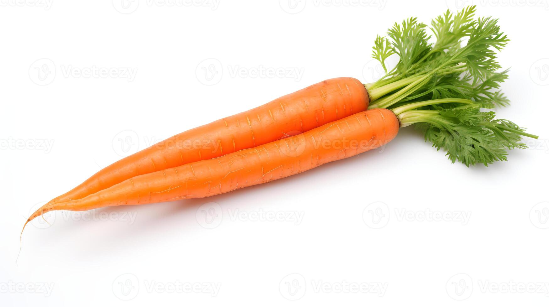 Photo of Carrot isolated on white background. generative ai