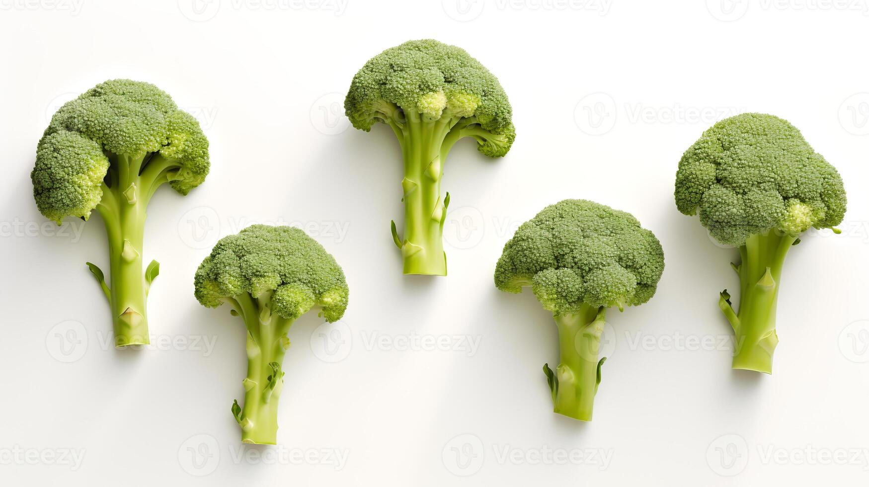 Photo of Broccoli isolated on white background.