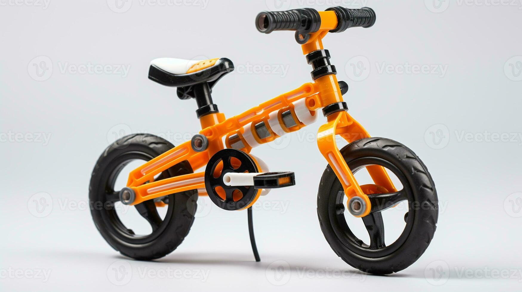 Displaying a 3D miniature Folding Bike. Generative AI photo