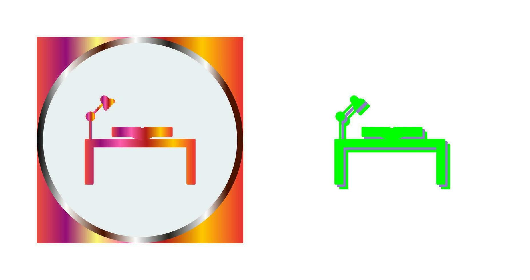 Unique Study Desk Vector Icon