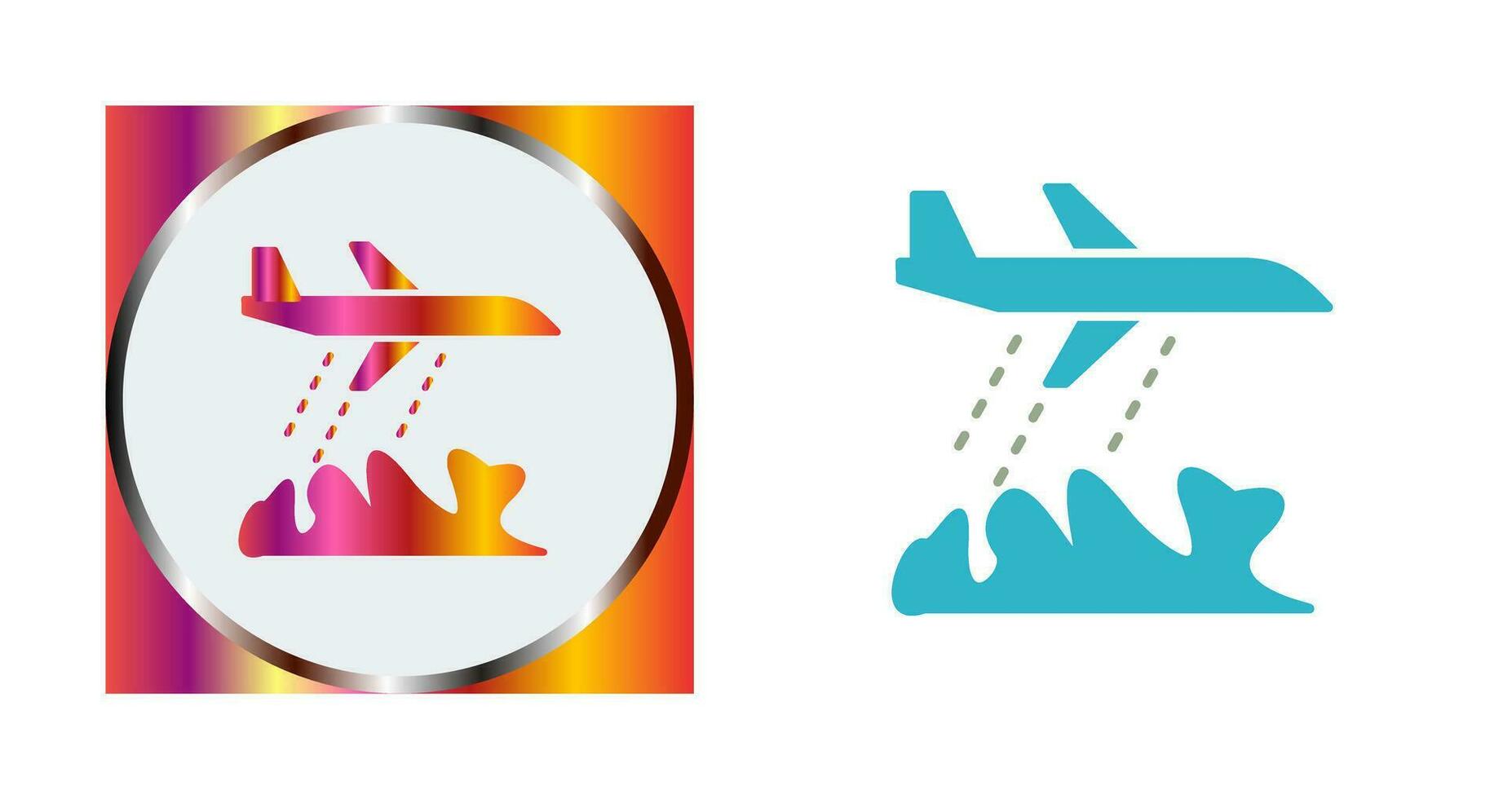 Unique Firefighter Plane Vector Icon