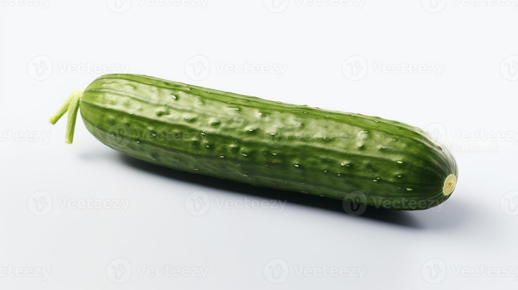 Photo of Cucumbers isolated on white background. generative ai