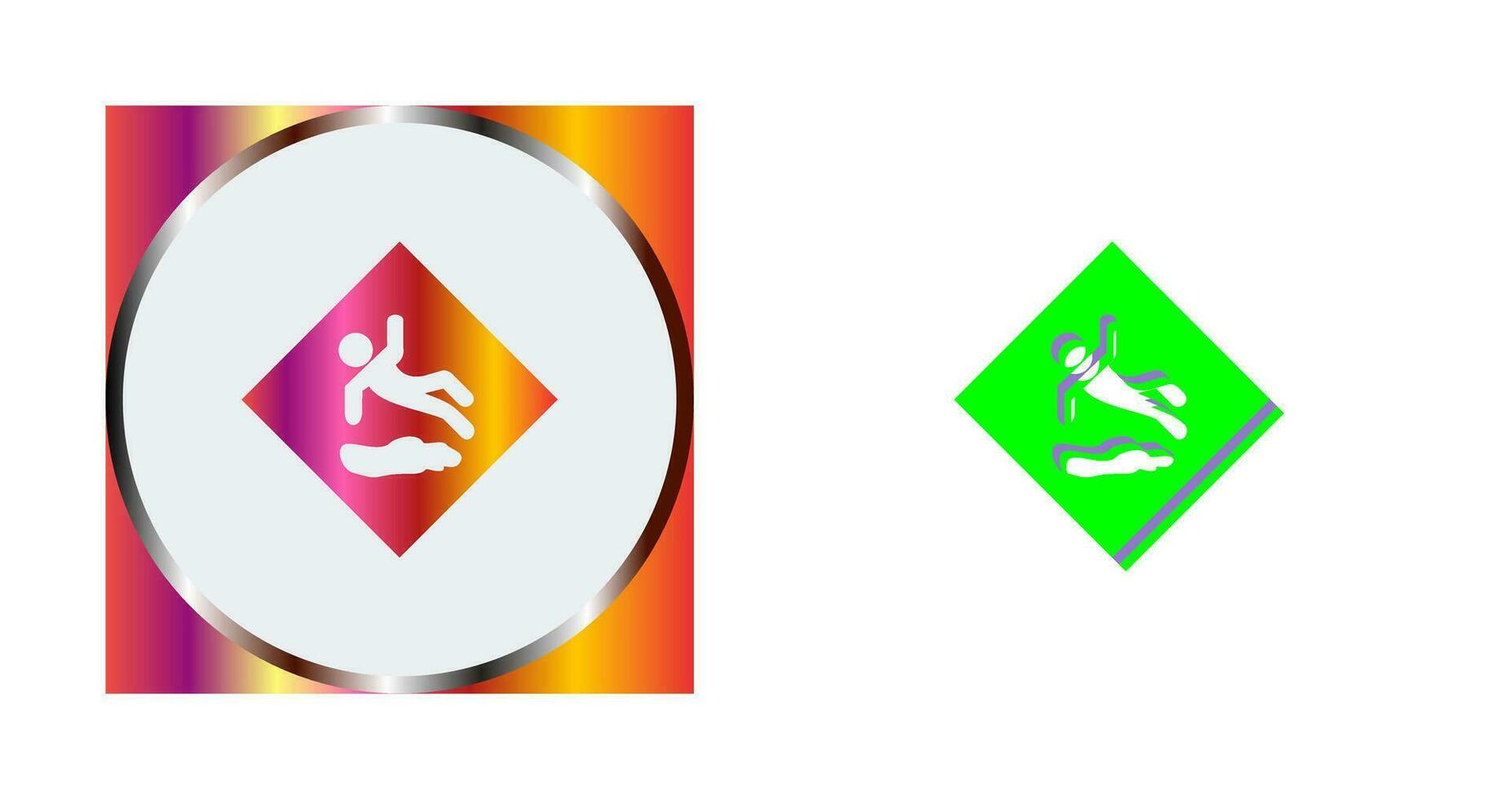 Danger of Slipping Vector Icon