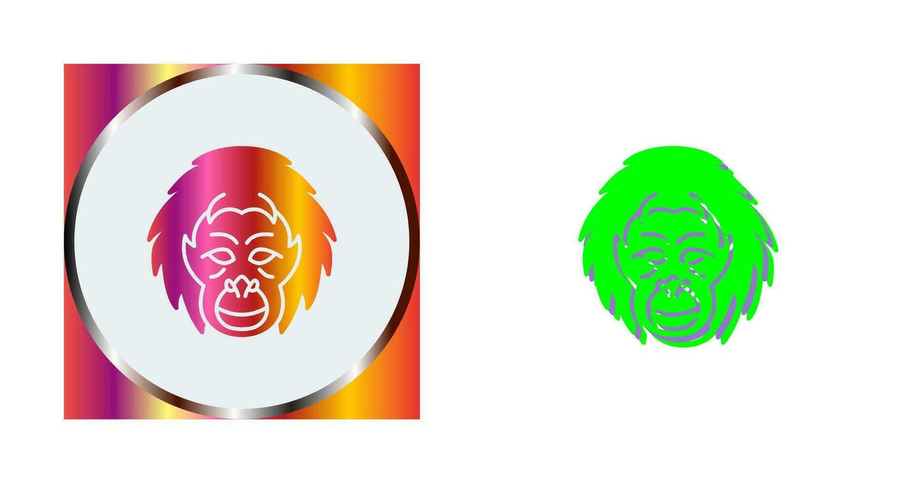 Orangutan Vector Icon