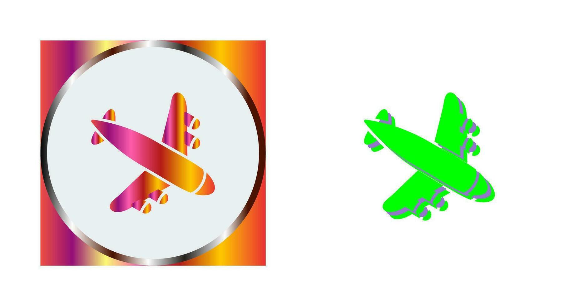 icono de vector de avión de aterrizaje