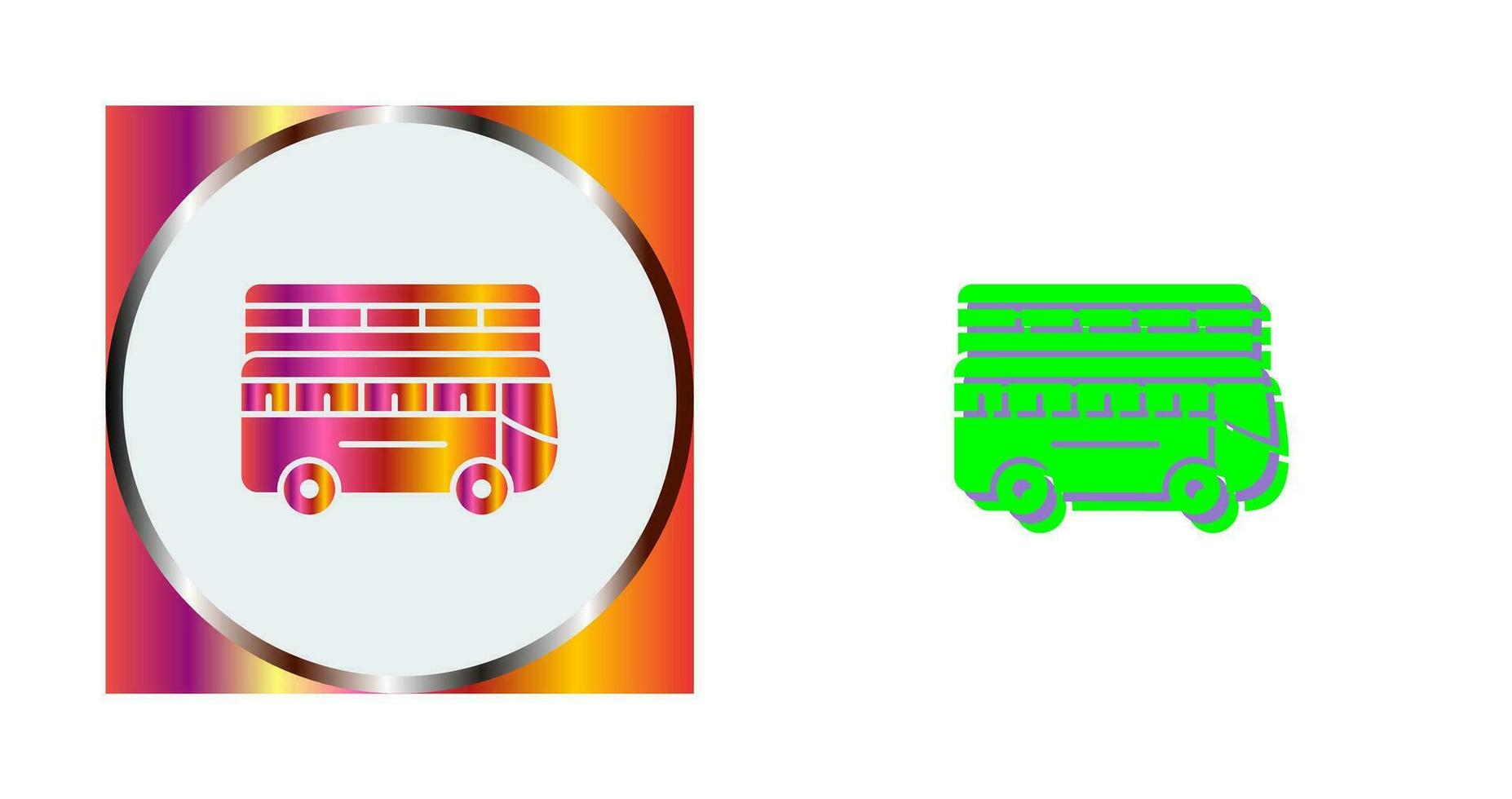 Double Bus Vector Icon