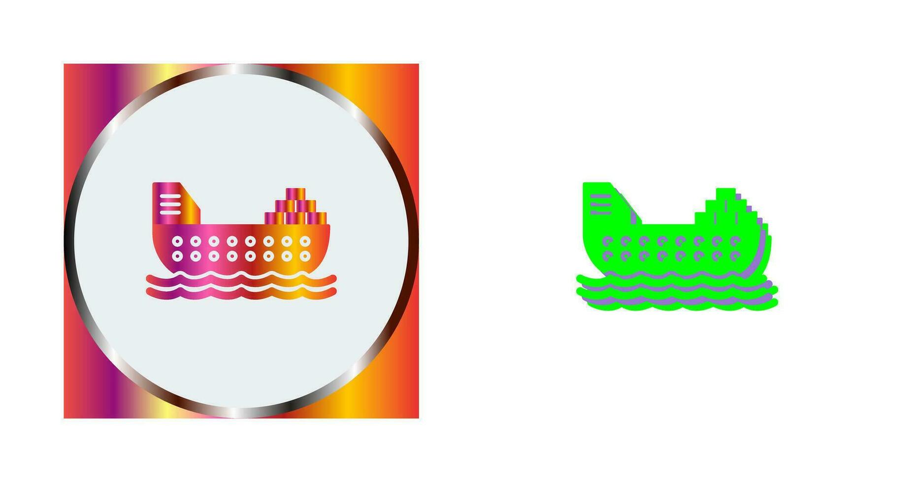 Cargo Ship Vector Icon
