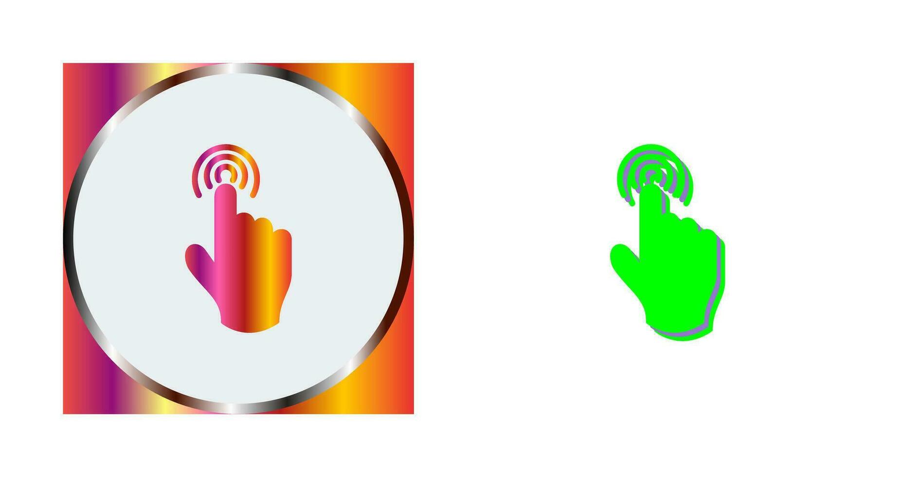 Danger of Hand Press Vector Icon