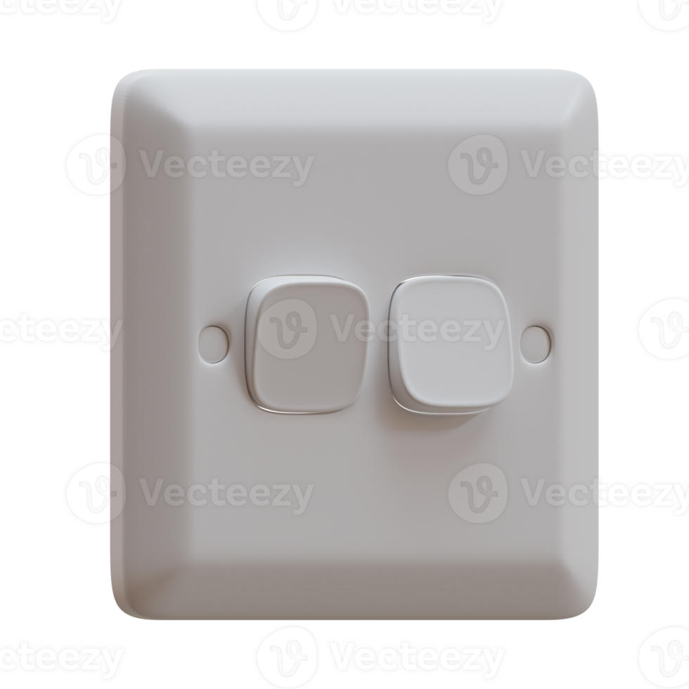 Double Button Switch 3D Illustration 29859918 PNG