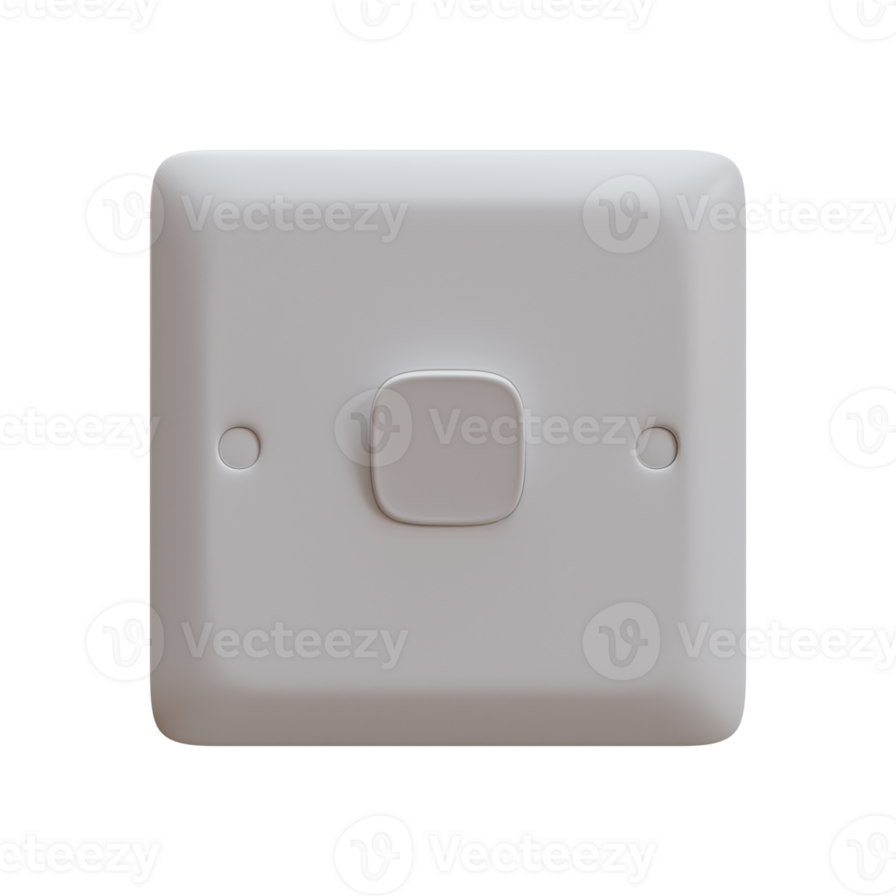 Single Button Switch 3D Render Illustration 29859956 PNG