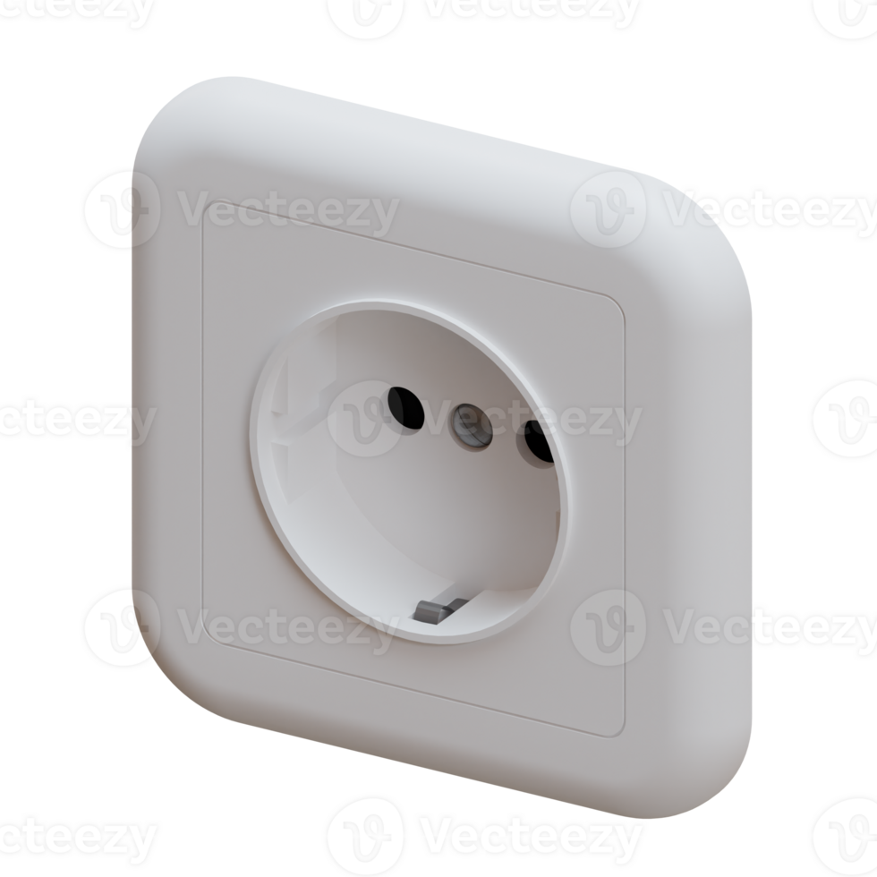 Power Outlet 3D Illustration png