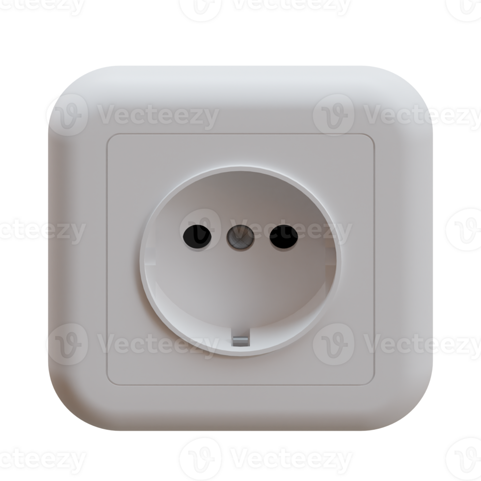 Power Outlet 3D Illustration png