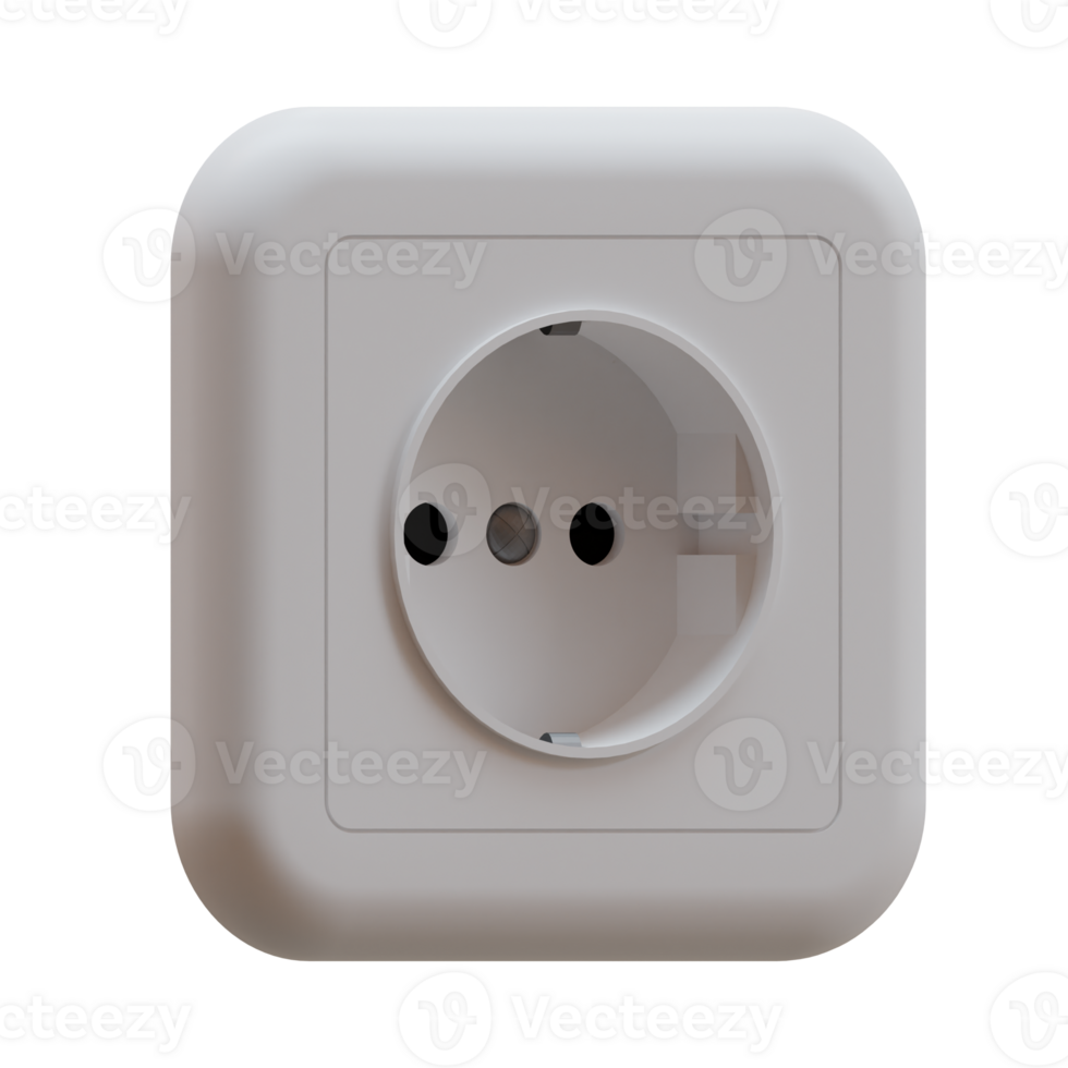 Power Outlet 3D Illustration png
