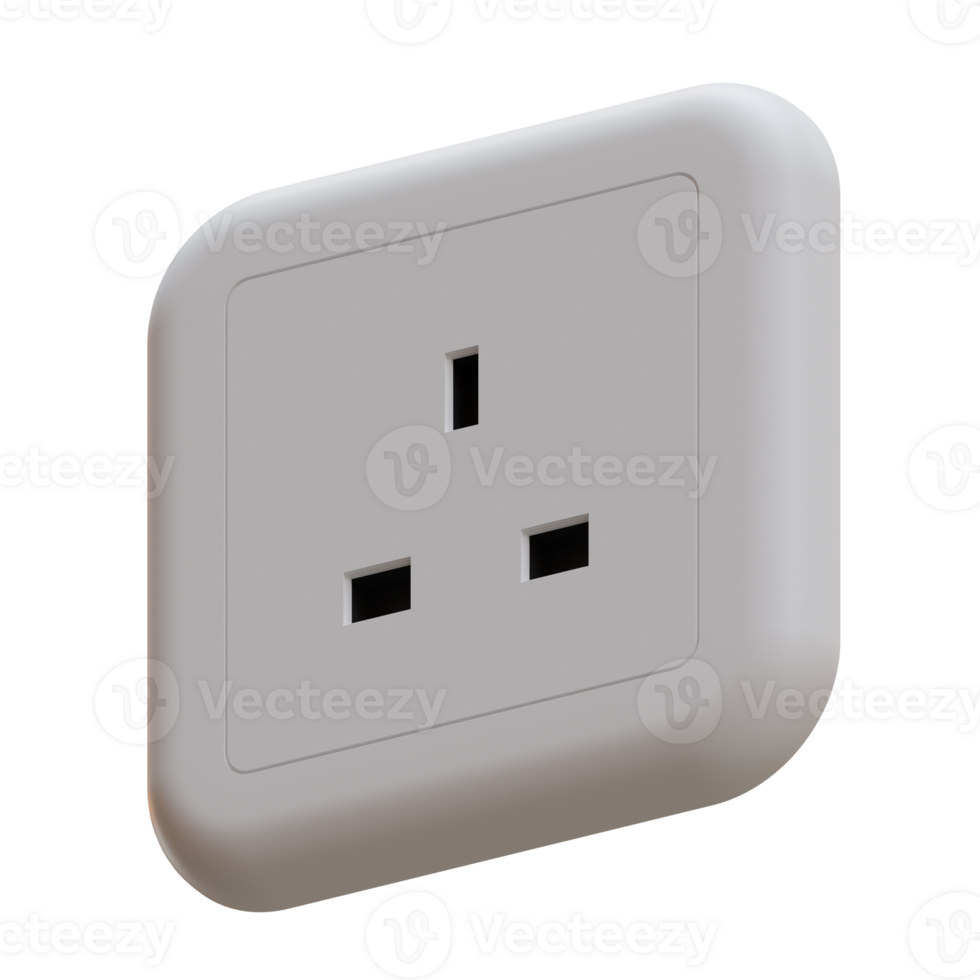 Power Socket 3D Illustration png