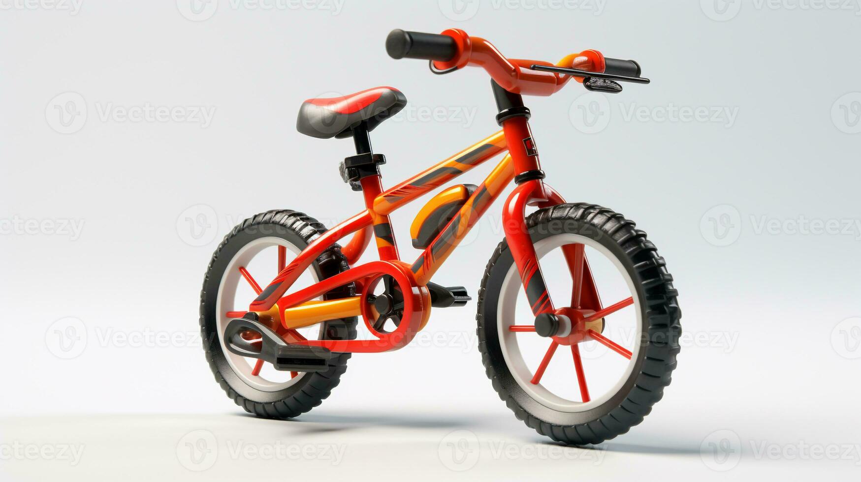 mostrando un 3d miniatura híbrido bicicleta. generativo ai foto