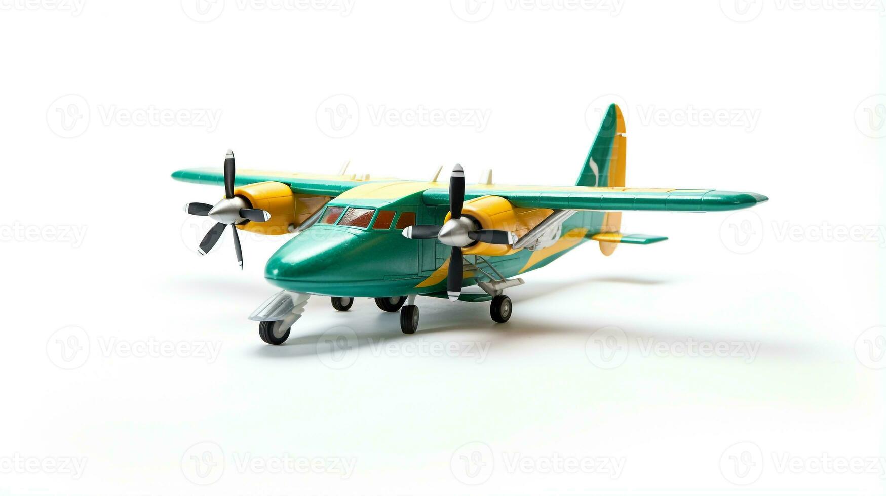 Displaying a 3D miniature Amphibious Aircraft. Generative AI photo