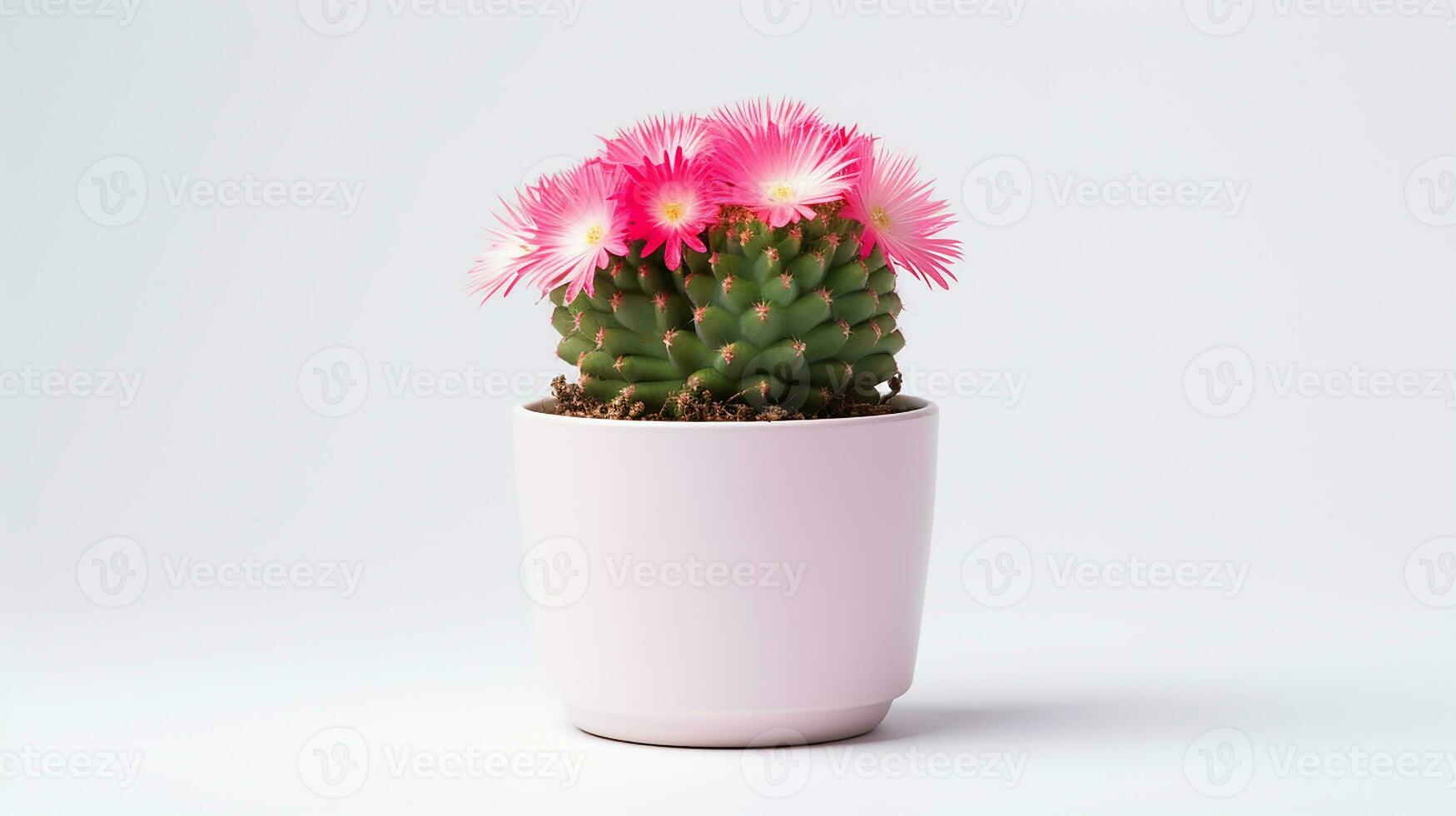 Photo of Cactus Flower flower isolated on white background. generative ai