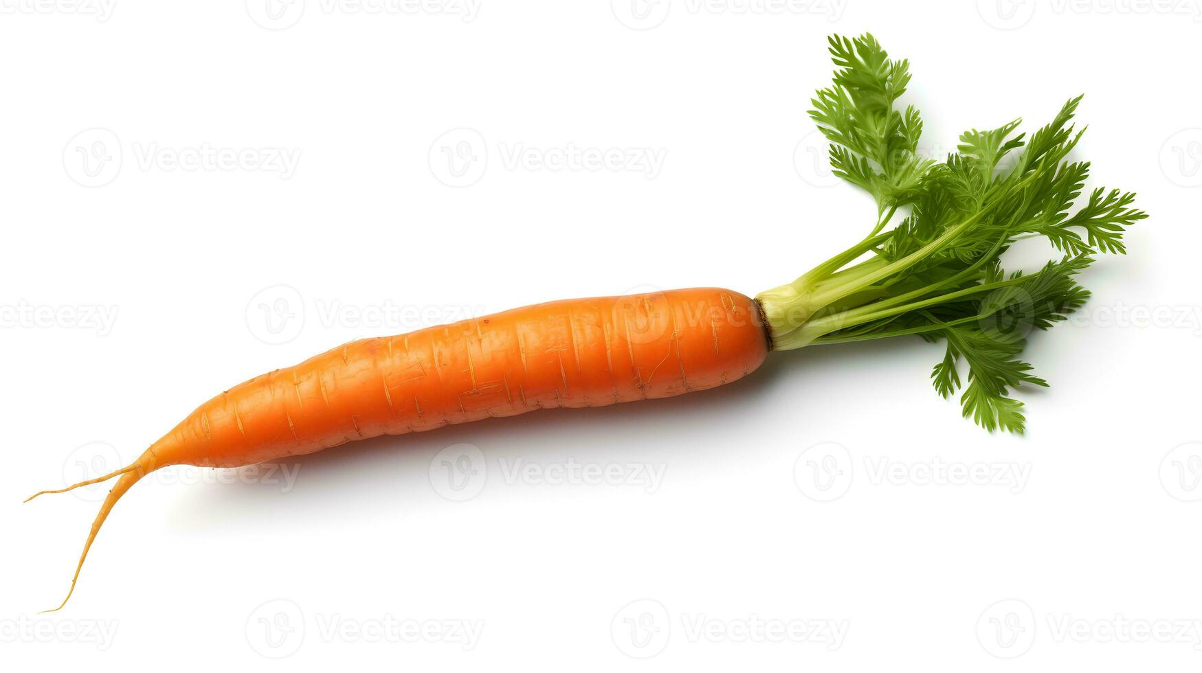 Photo of Carrot isolated on white background. generative ai