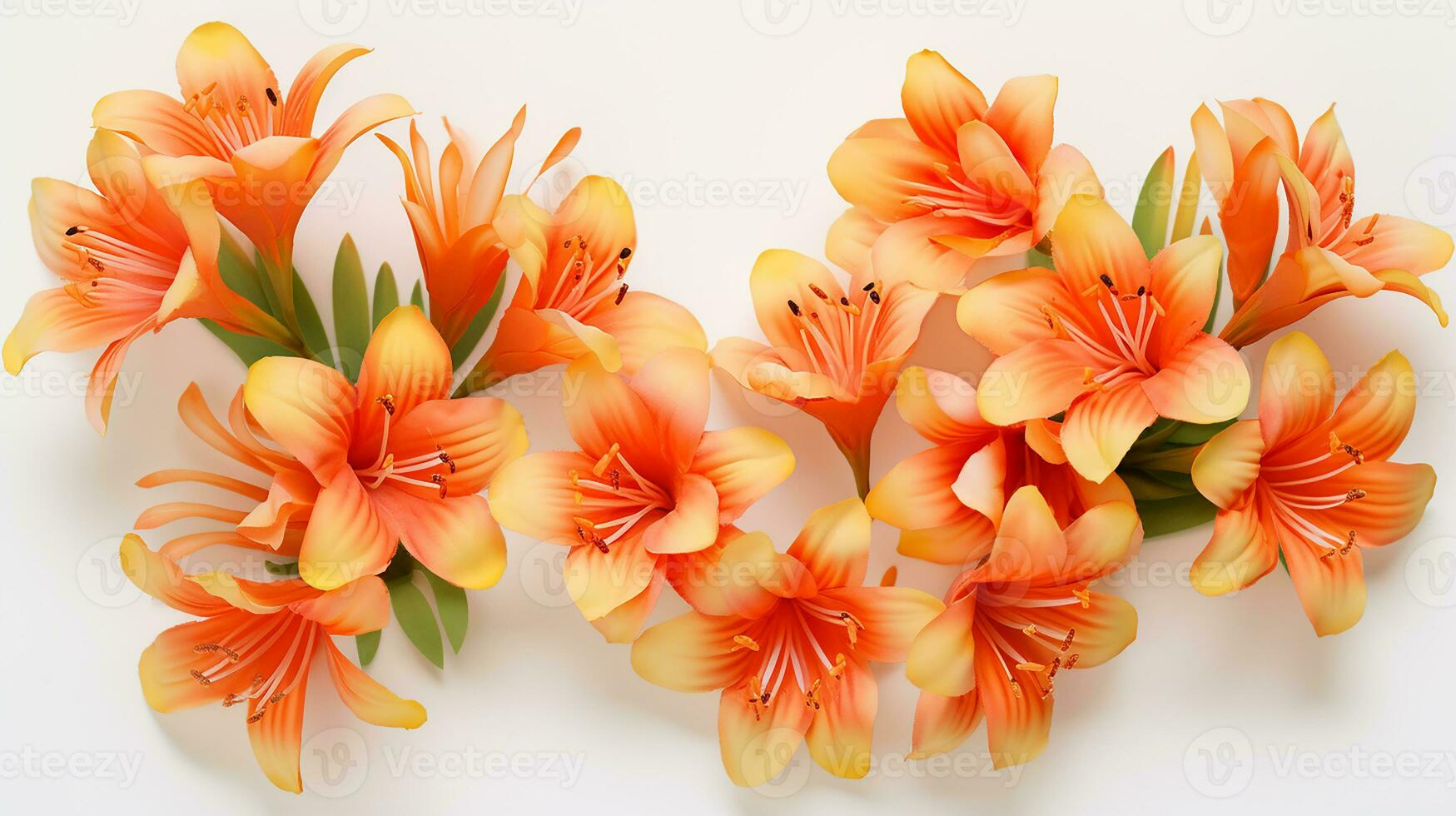 Clivia flower patterned background. Flower texture background. Generative AI photo