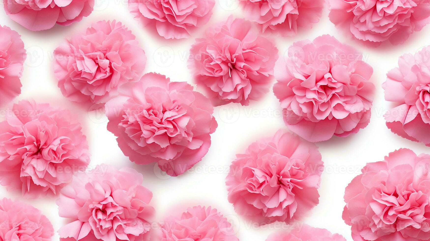 Carnation flower patterned background. Flower texture background. Generative AI photo
