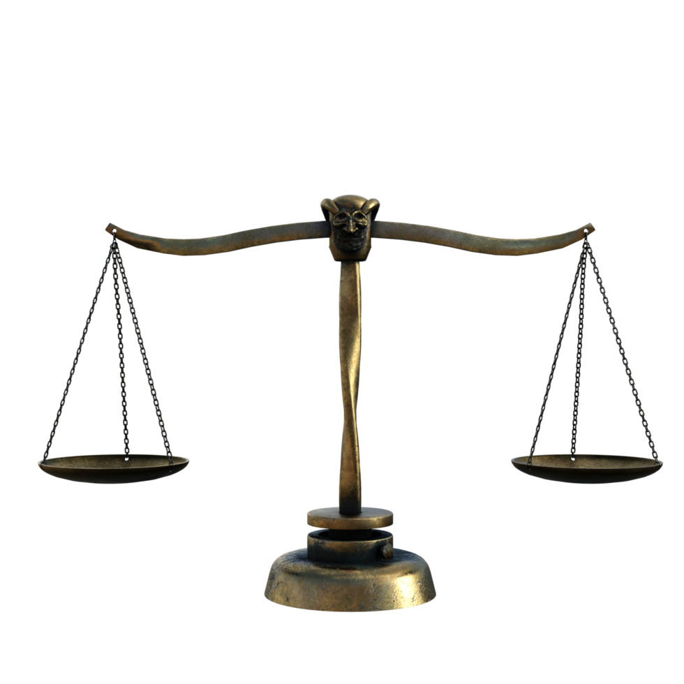 Justice legal law isolated 3d png