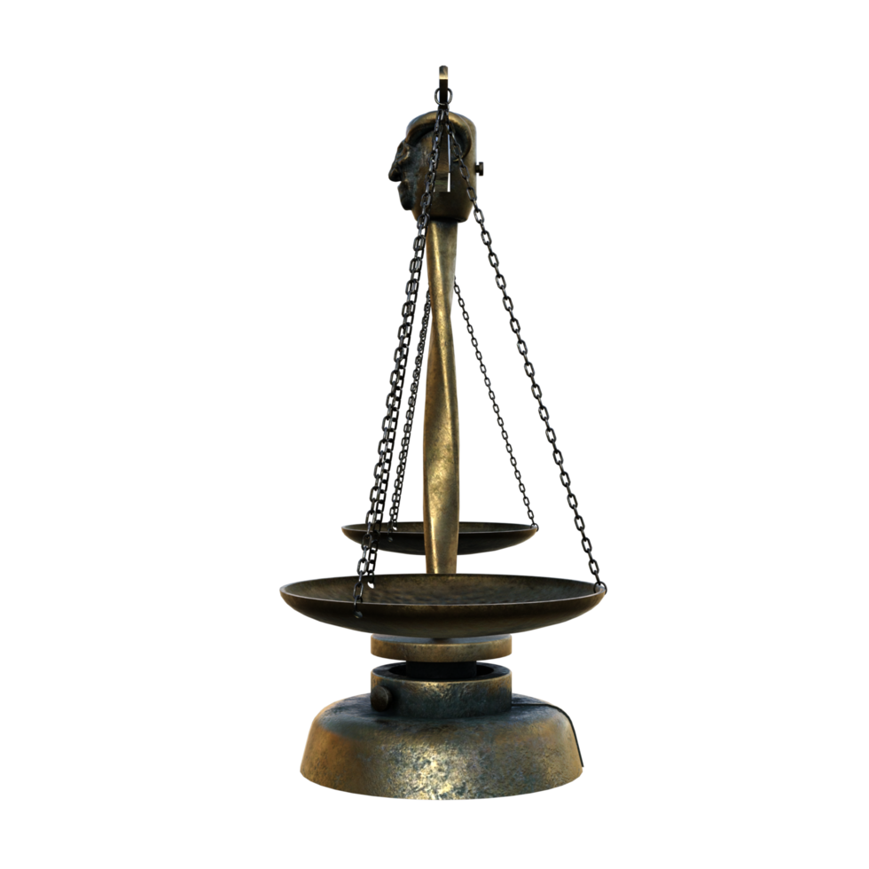 Justice legal law isolated 3d png