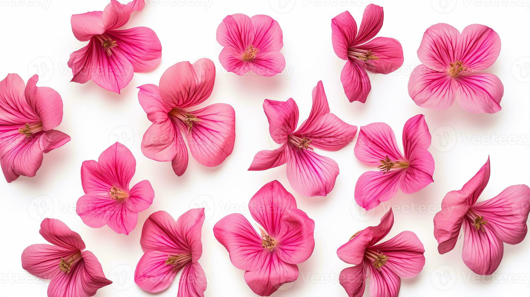 Godetia flower patterned background. Flower texture background. Generative AI photo