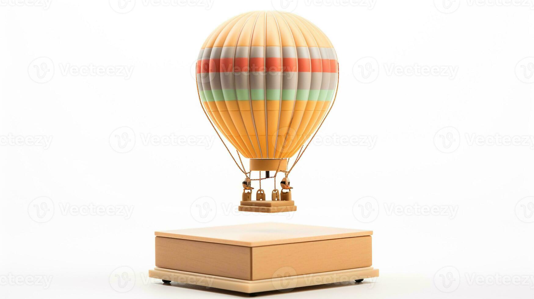 Displaying a 3D miniature Gas Balloon. Generative AI photo