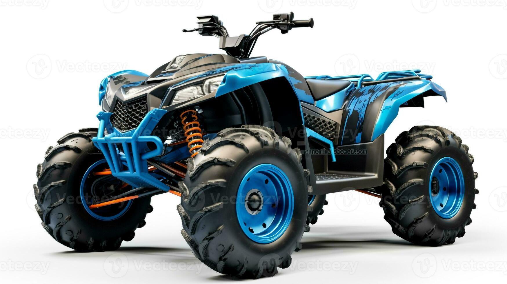 Displaying a 3D miniature ATV - AllTerrain Vehicle. Generative AI photo