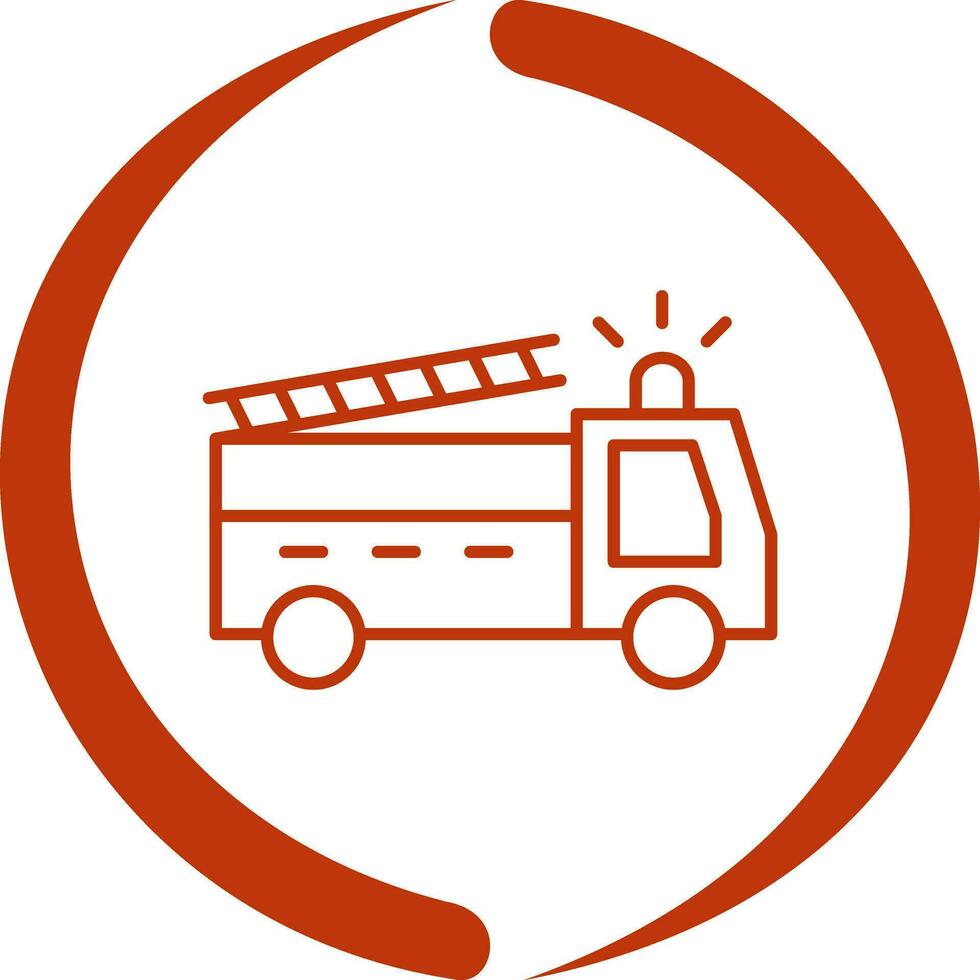 Unique Fire Truck Vector Icon