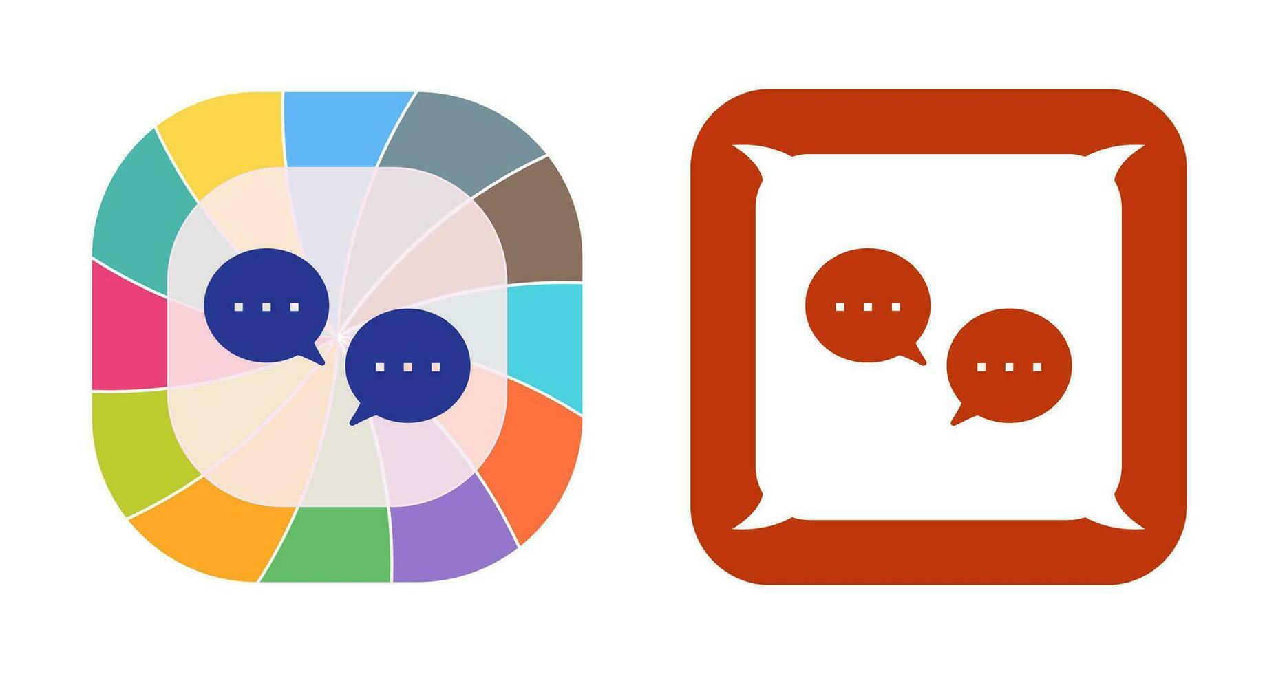 Unique Conversation Bubbles Vector Icon