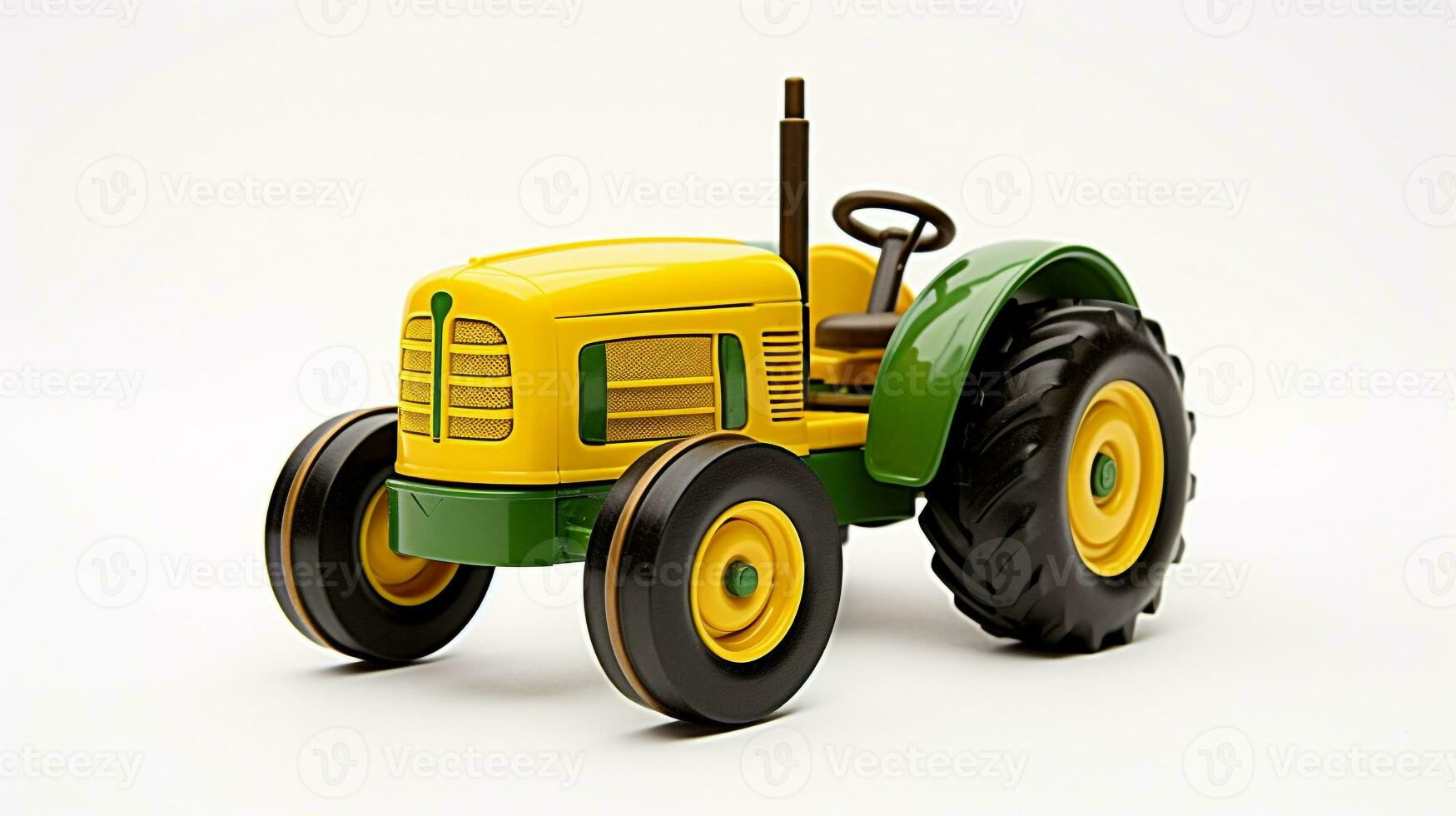 Displaying a 3D miniature Tractor. Generative AI photo