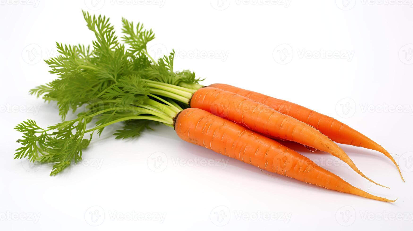 Photo of Carrot isolated on white background. generative ai