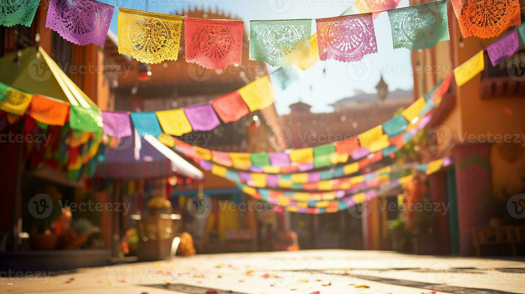 Dia de la raza background. Generative AI photo