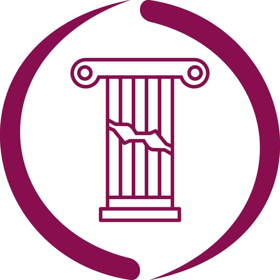 Broken Pillar Vector Icon