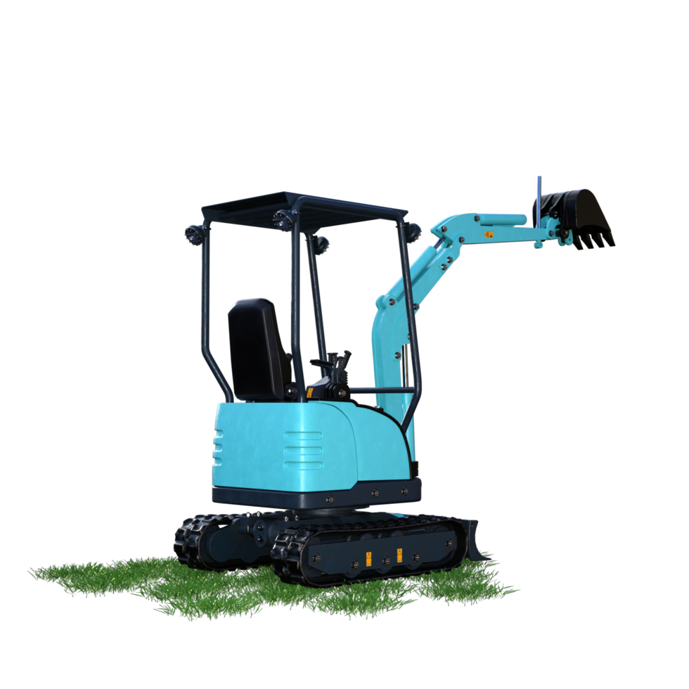 Excavator on grass png