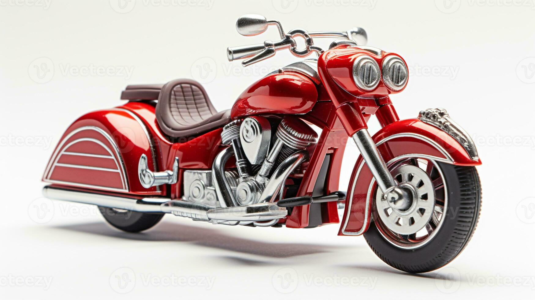 Displaying a 3D miniature Touring Motorcycle. Generative AI photo