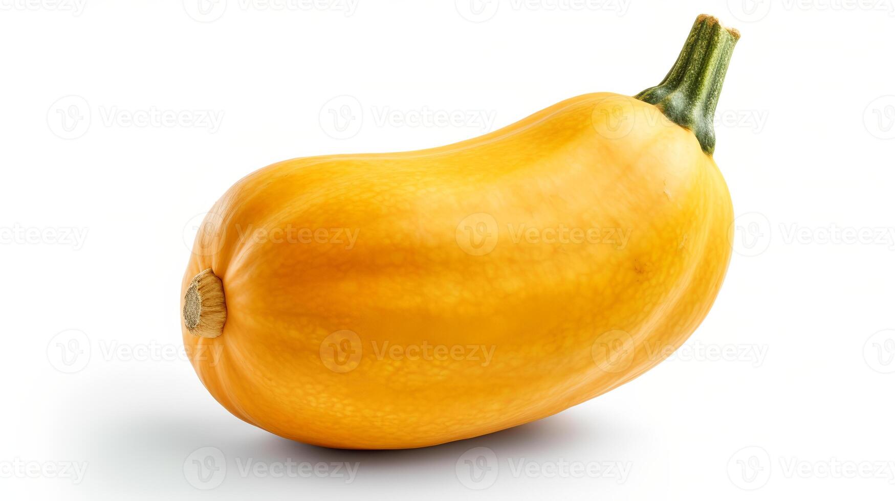 Photo of Butternut squash isolated on white background. generative ai