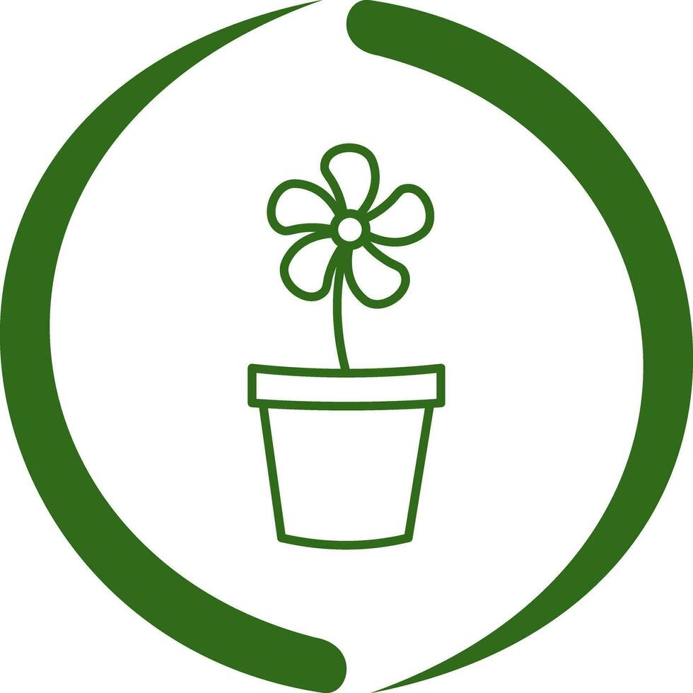 Flower Pot Vector Icon