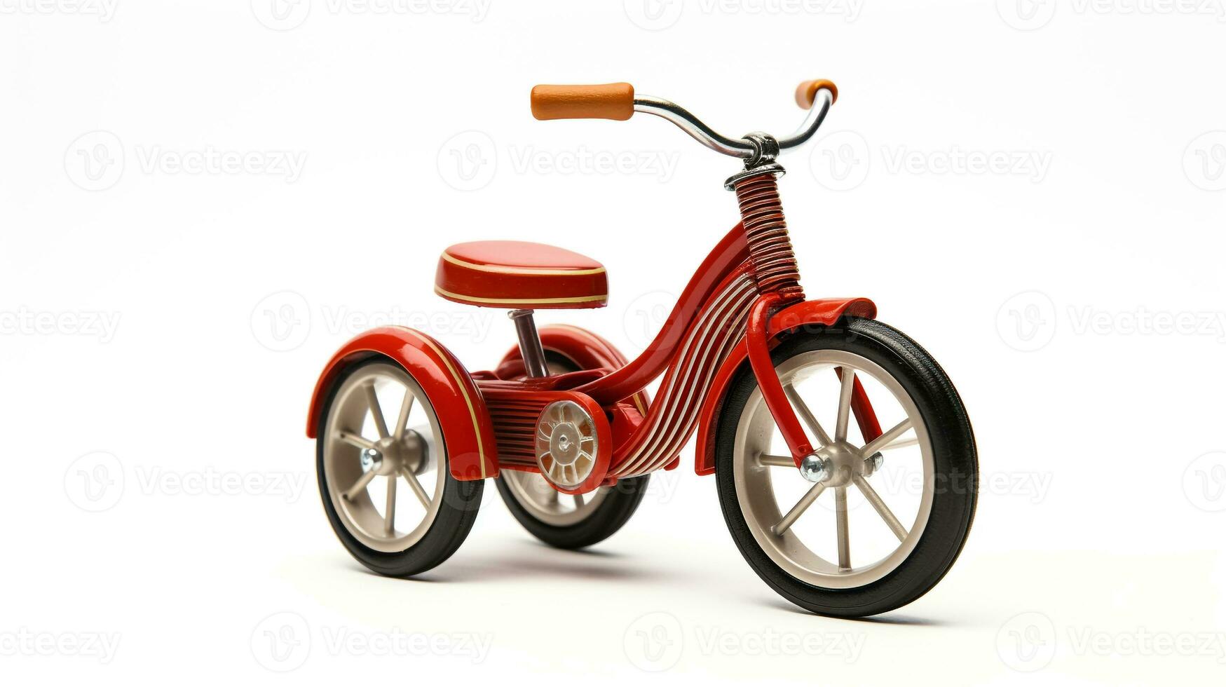 Displaying a 3D miniature Tricycle. Generative AI photo