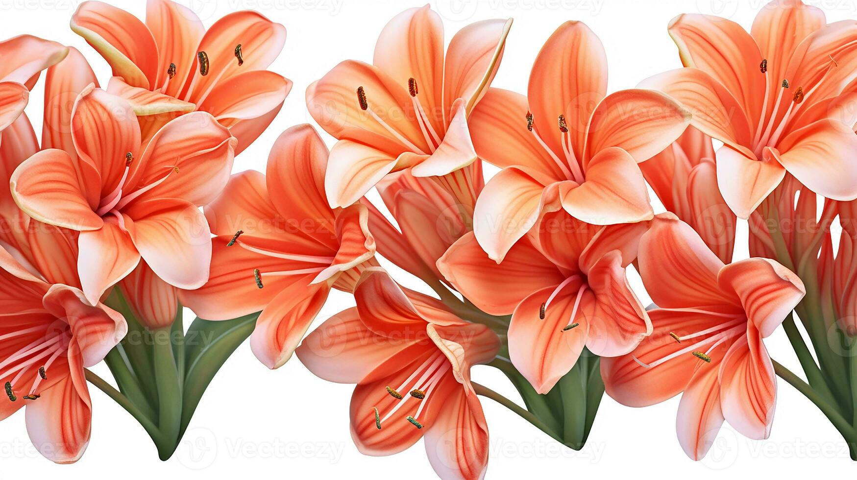 Clivia flower patterned background. Flower texture background. Generative AI photo