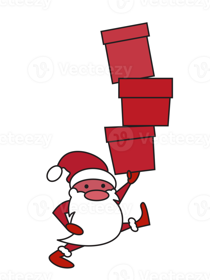Cute Santa Claus on the happy festival of Christmas and New Year png
