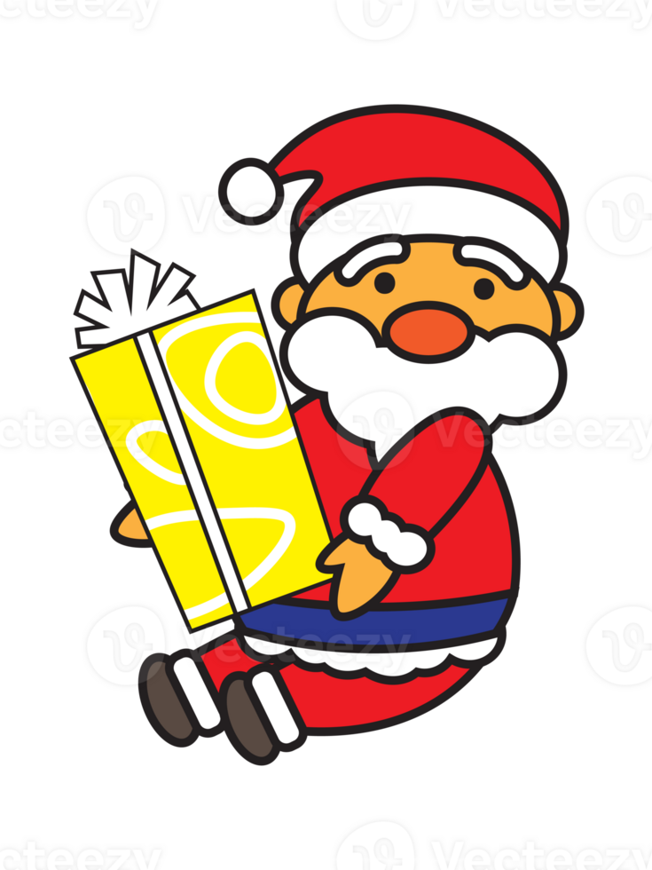 Cute Santa Claus on the happy festival of Christmas and New Year png